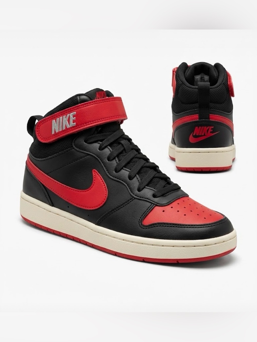 Nike Court Borough Mid 2 Boys Sneakers Size 5.5Y - Like New Condition 